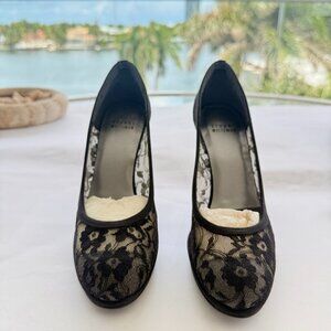 Vintage Manolo Blahnik Mesh & Lace Trim Pumps